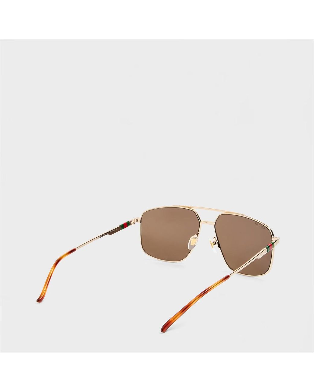 Gucci Brown Aviator Sunglasses for men