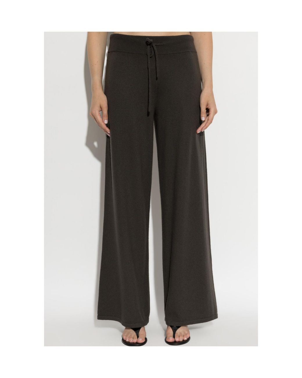 Lisa Yang Black Sofi Drawstring Knitted Trousers