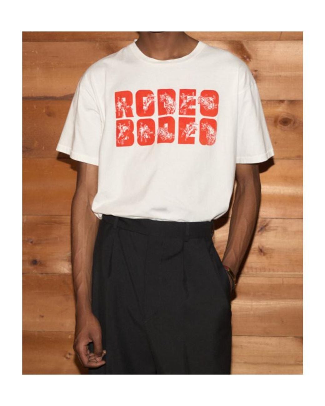 Bode White Rodeo O Graphic-Print T-Shirt for men