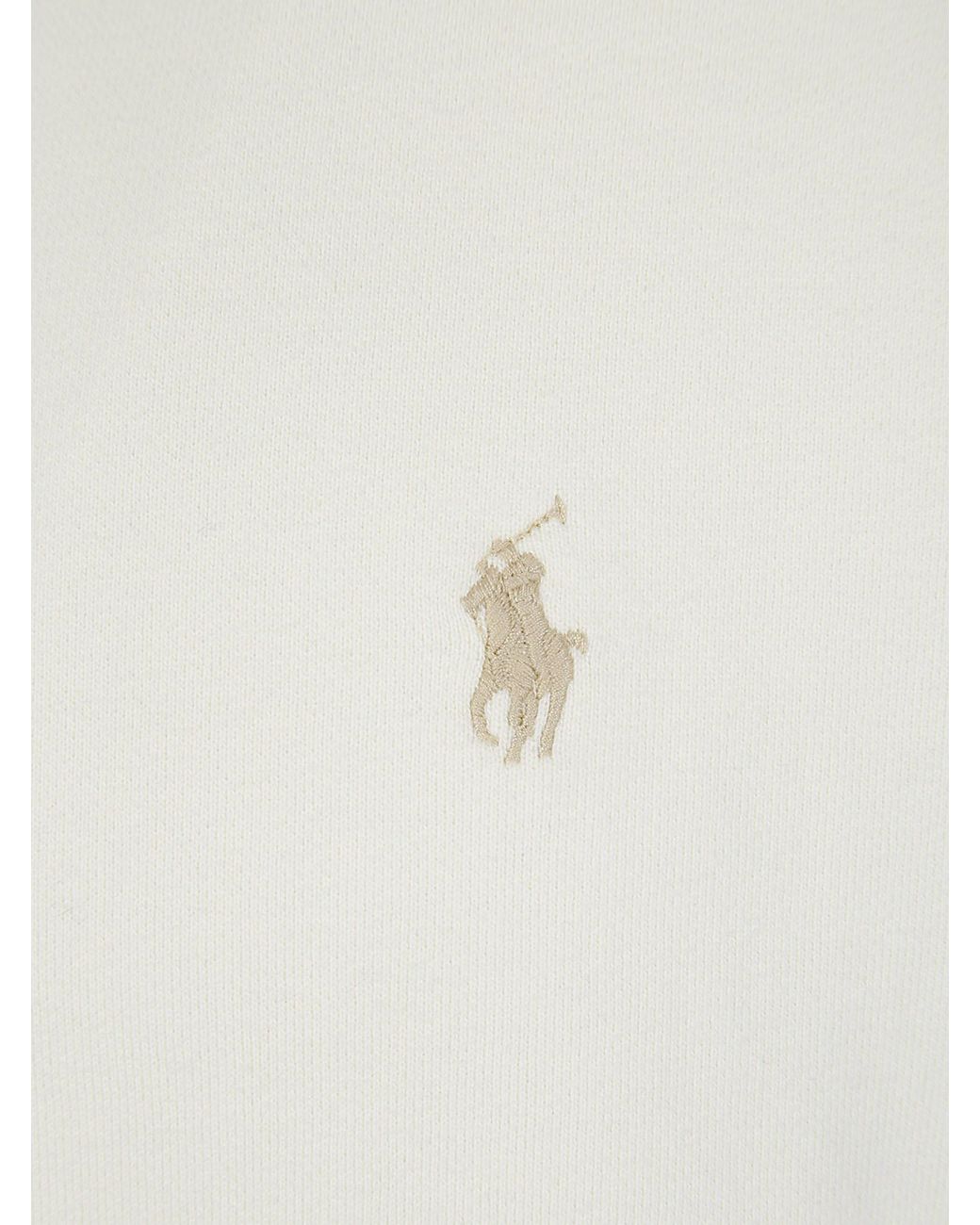 Polo Ralph Lauren White Loopback Fleece Hoodie for men