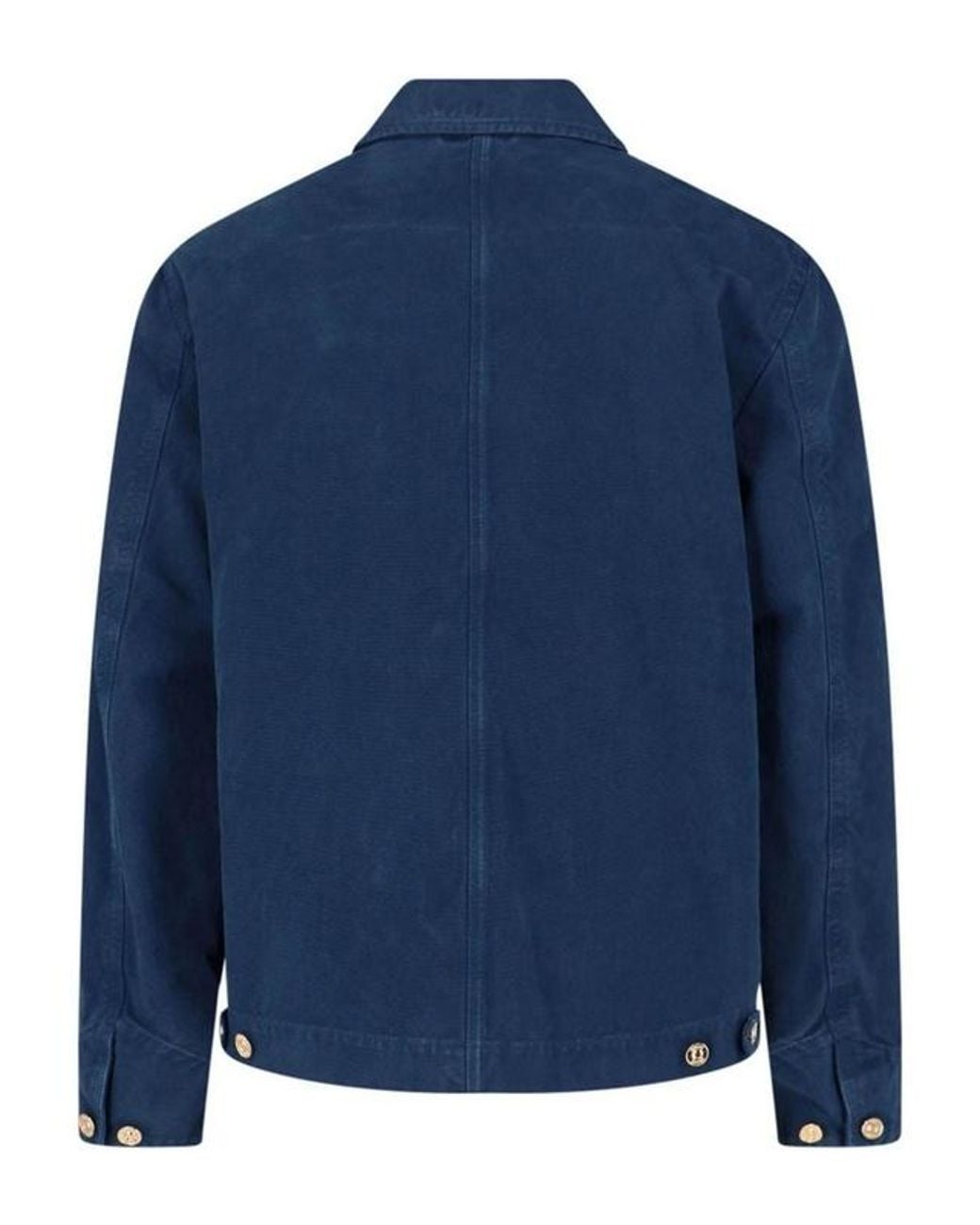 Versace Blue Overdyed Carpenter Denim Jacket for men