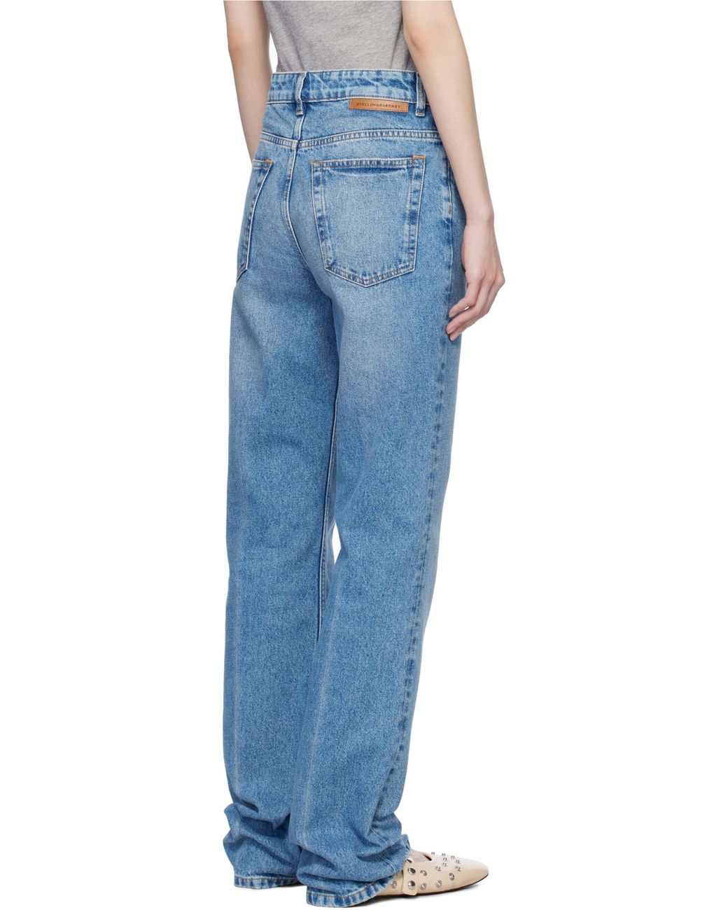 Stella McCartney Blue Logo-Detail Jeans