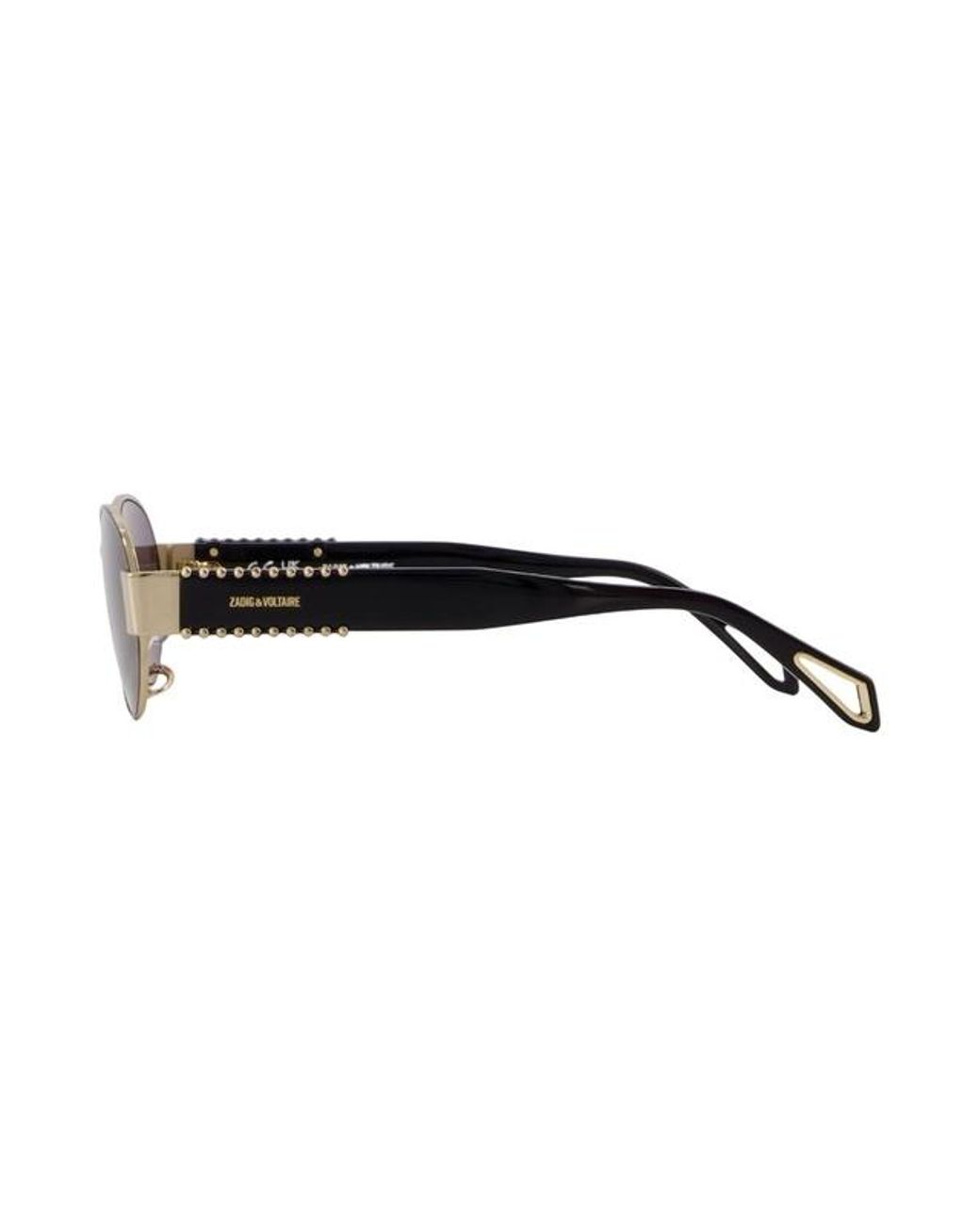 Zadig & Voltaire Purple Zv26W3 Studded Oval-Frame Sunglasses