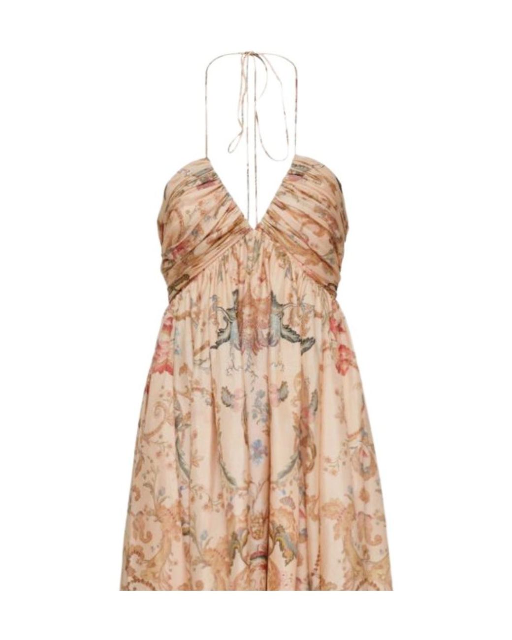 Zimmermann Natural Roselight Halter Maxi Dress