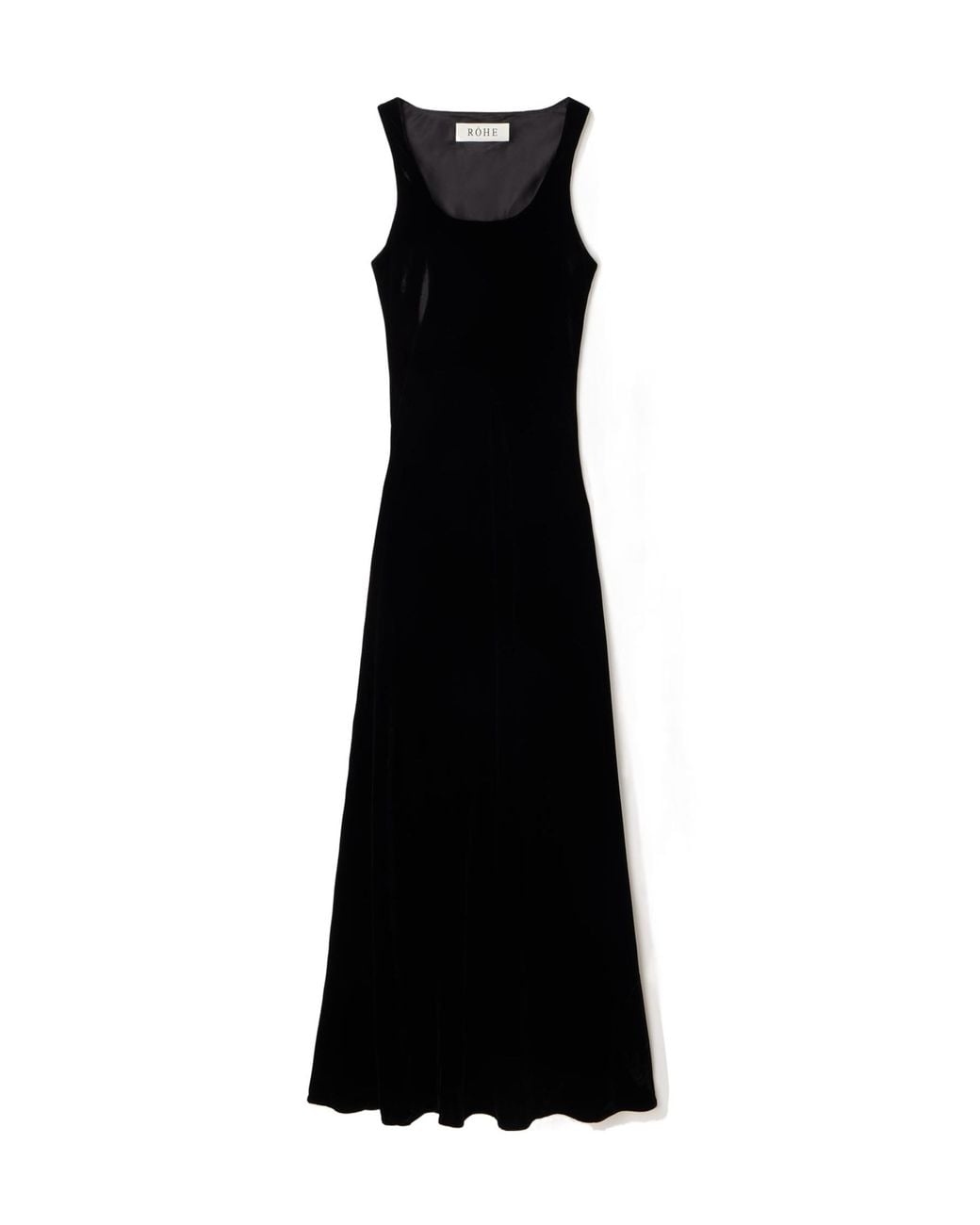 Rohe Black Scoop-Neck Velvet Dress