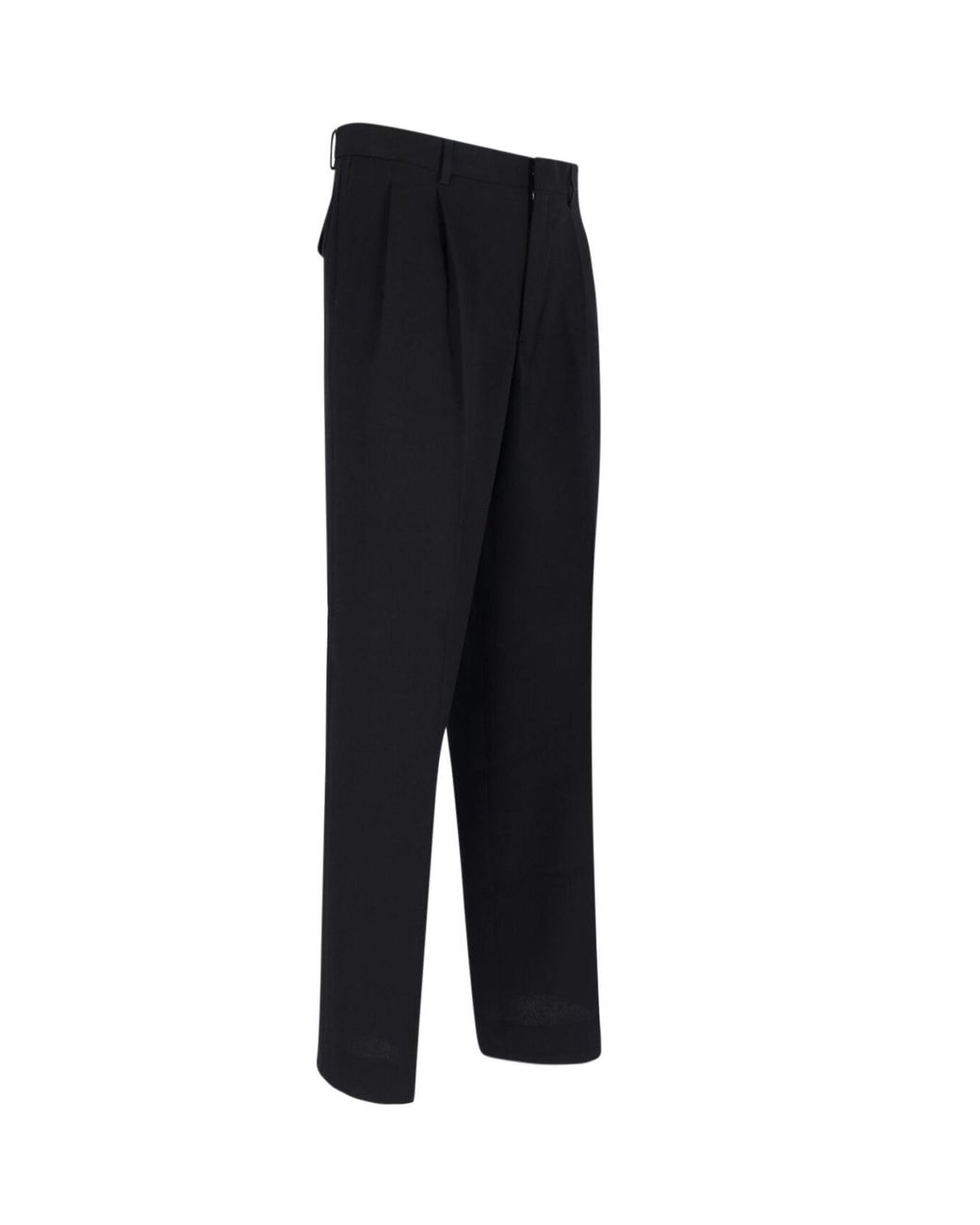 sunflower Black Pleated Wide Leg Pants for men
