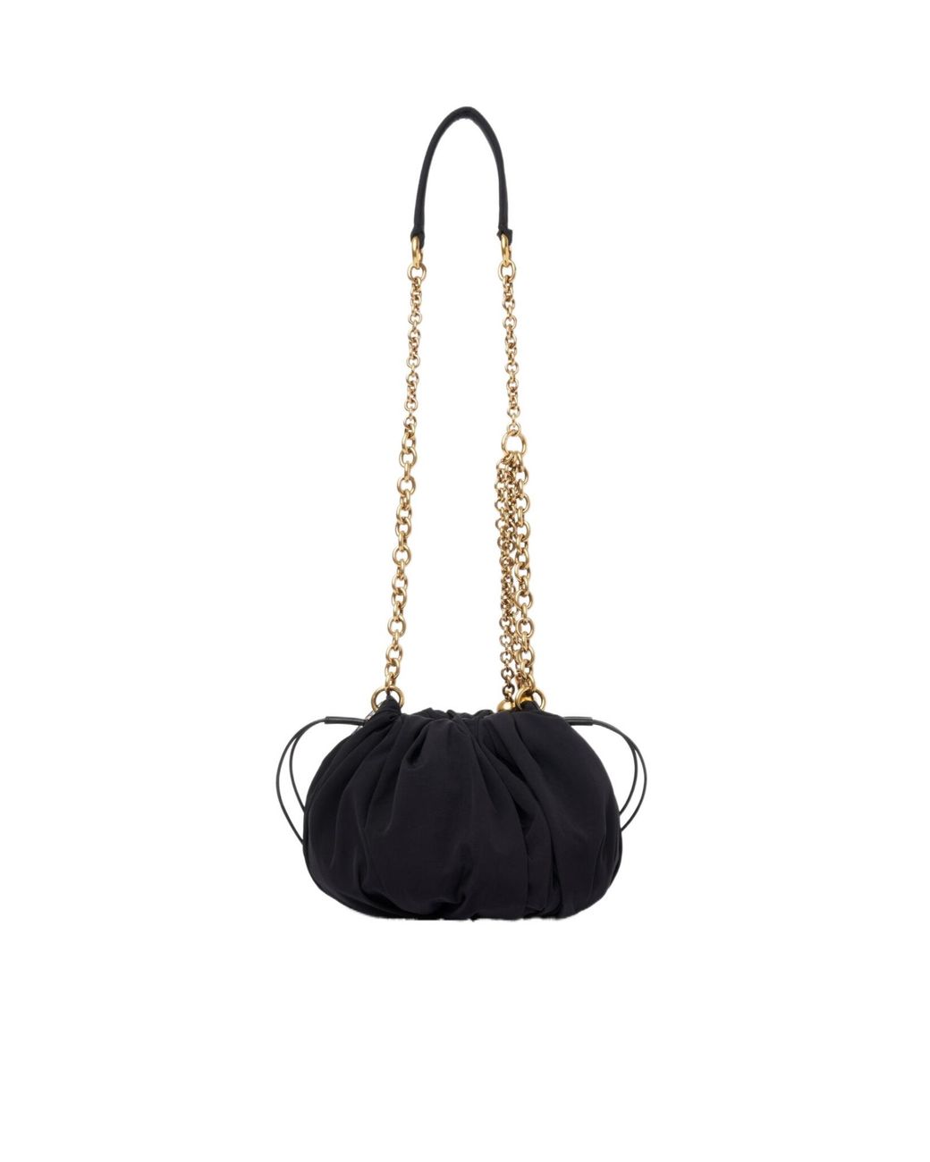 Chloé White Chloé Plissé Chain Shoulder Bag