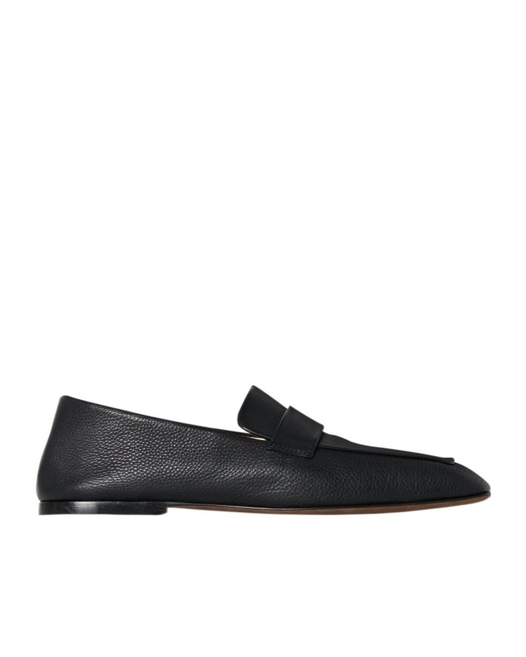 The Row Black Square Loafers