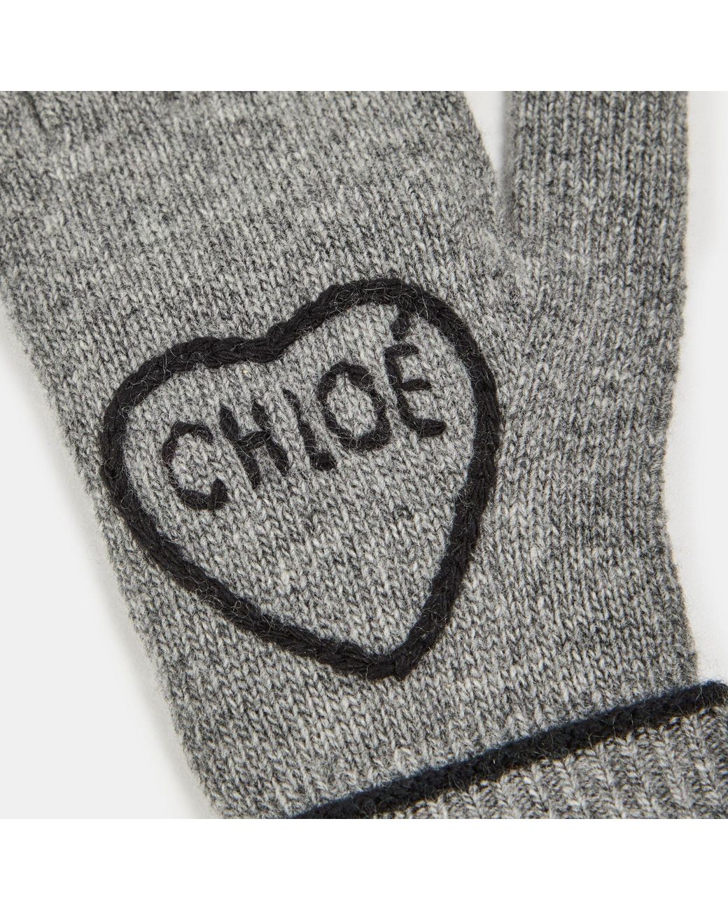 Chloé White Warm And Comfortable Gloves