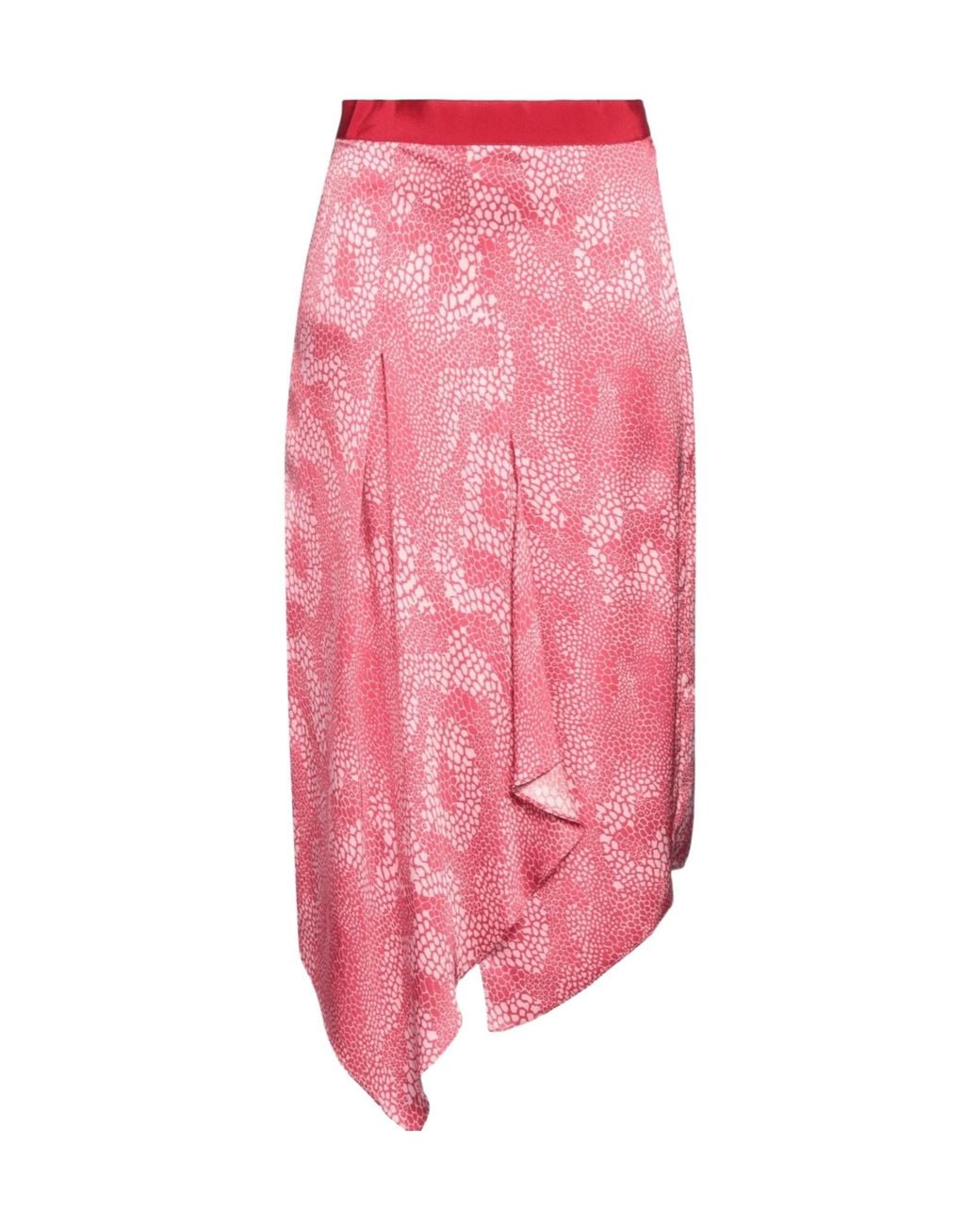 Isabel Marant Pink Twotone Satin Midi Skirt