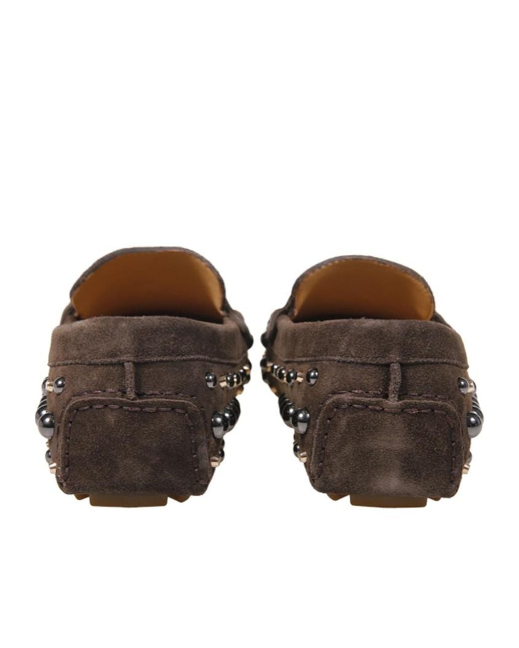 Strategia Brown R51 Studded Tassel Flat Shoes