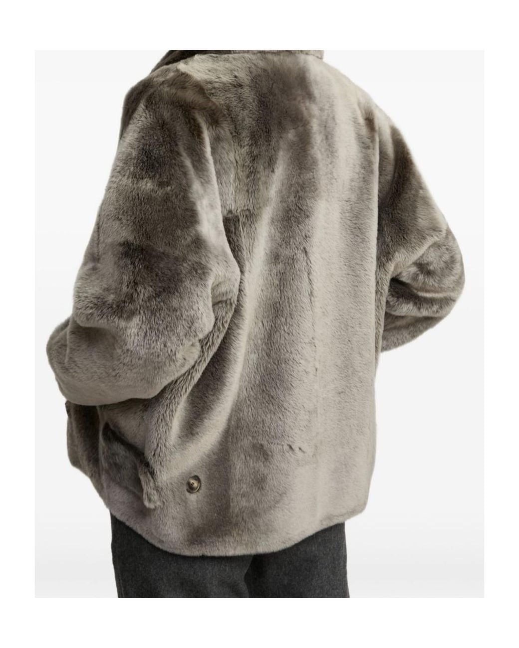 Yves Salomon Green Shearling Pea Jacket