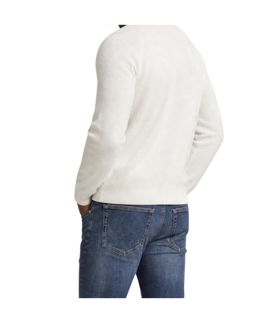 Tommy Hilfiger White Logo-Patch Long-Sleeve Polo Shirt for men