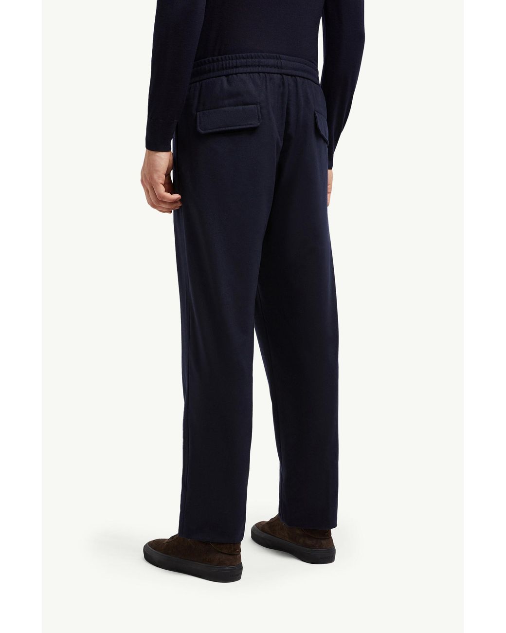 Moncler Blue Logo Patch Jogging Pants for men