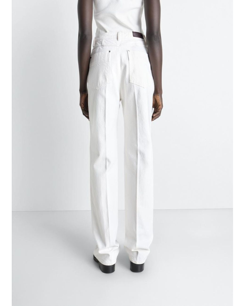 Lemaire White Straight Leg Jeans