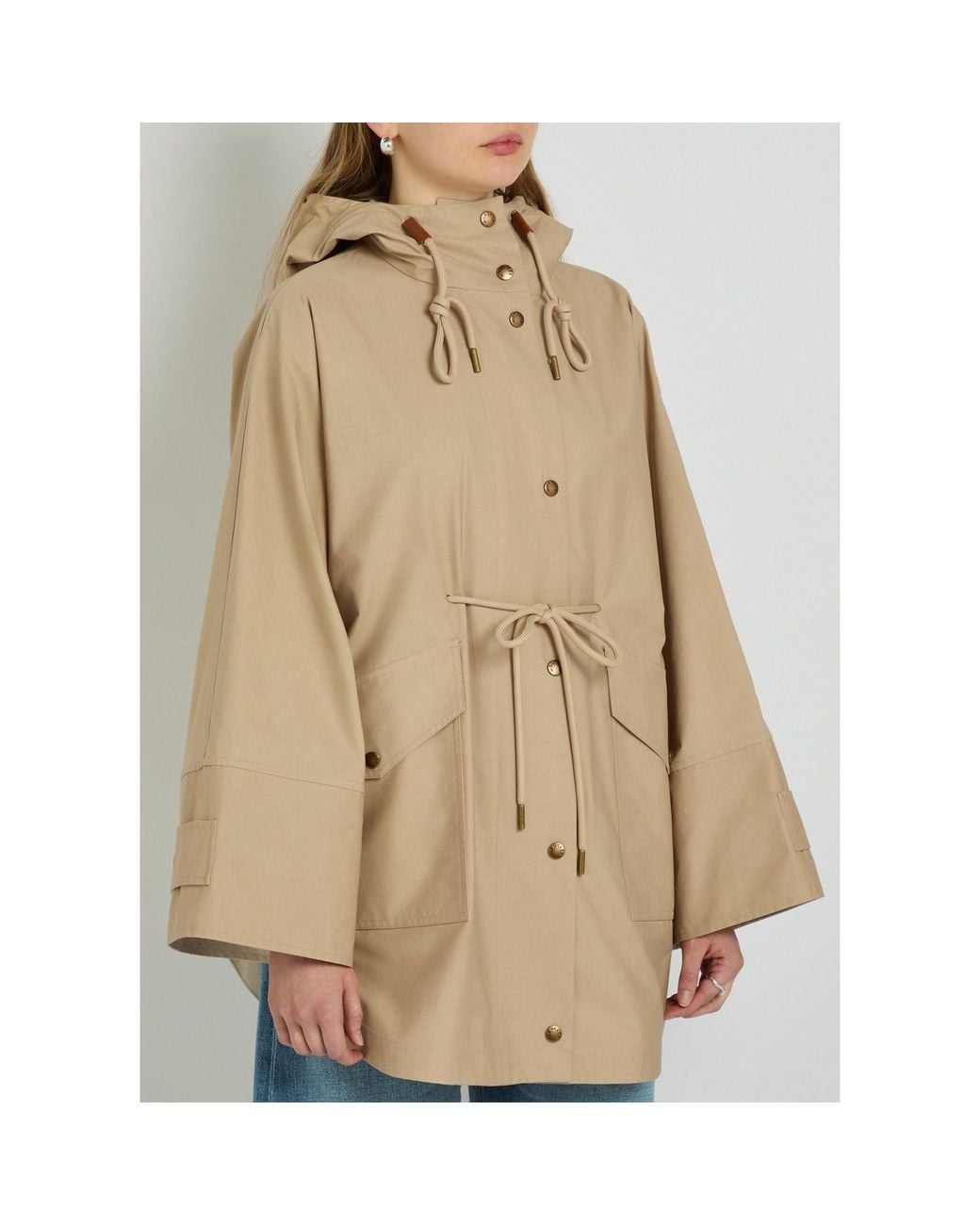 Moncler Natural Hooded Parka Jacket
