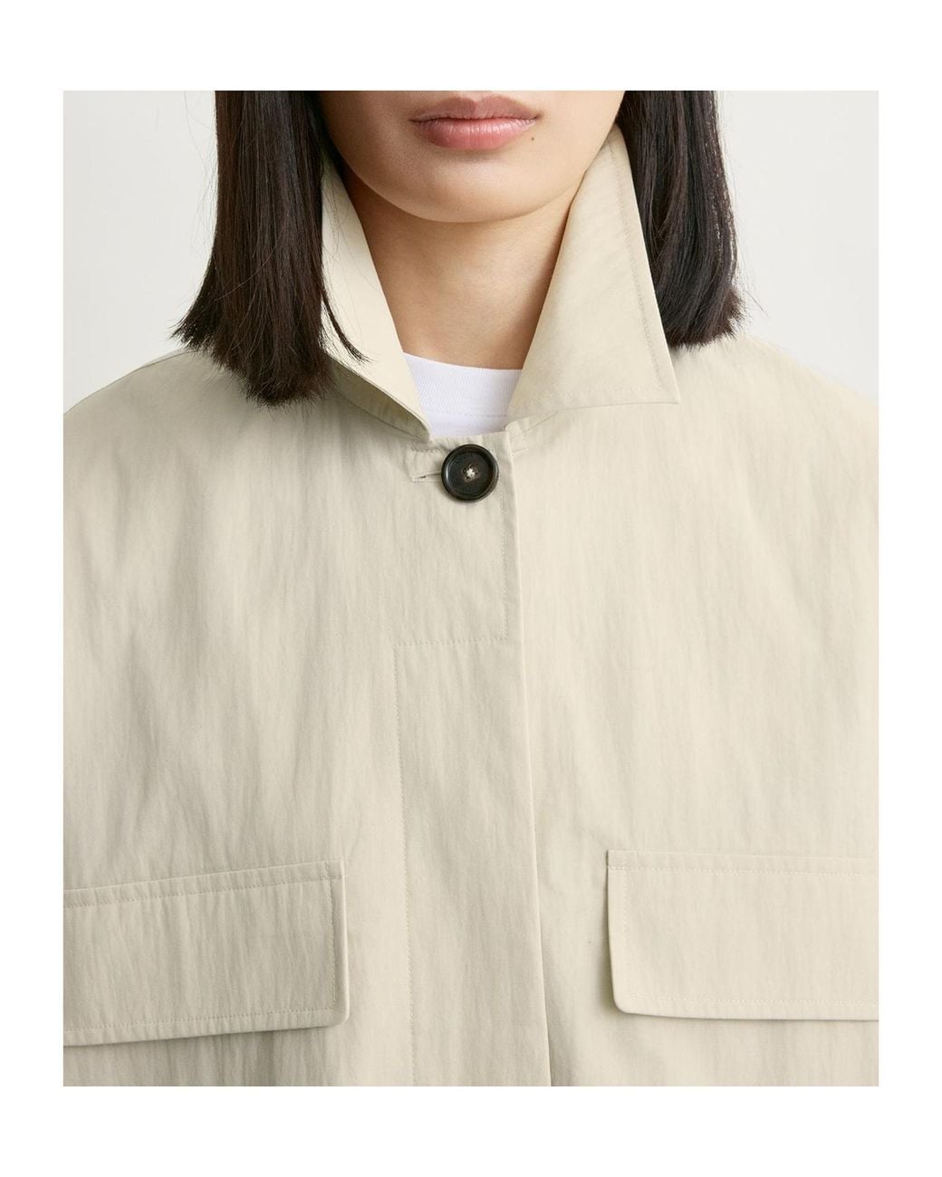 Totême Natural Totême Collared Drawstring Jacket