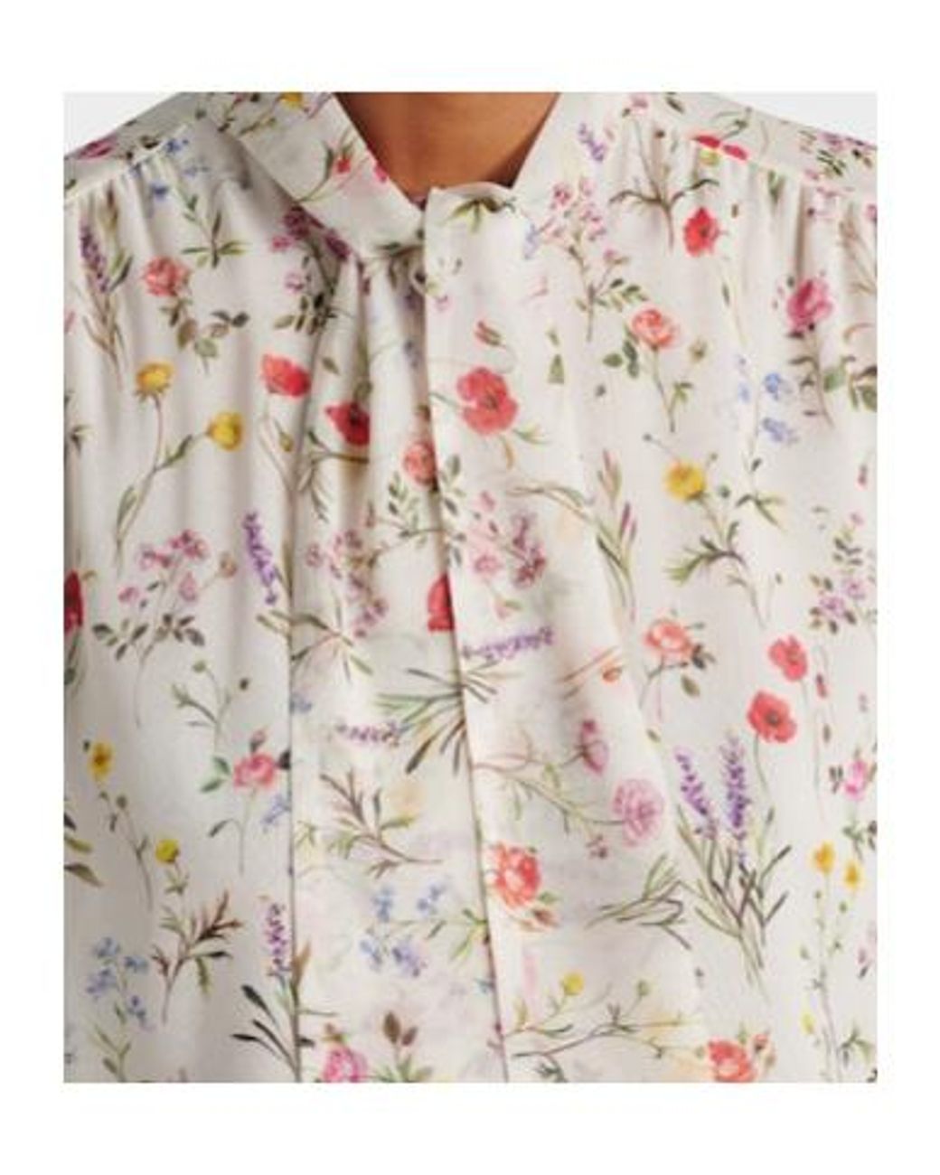 Giambattista Valli White Floral Silk Blouse