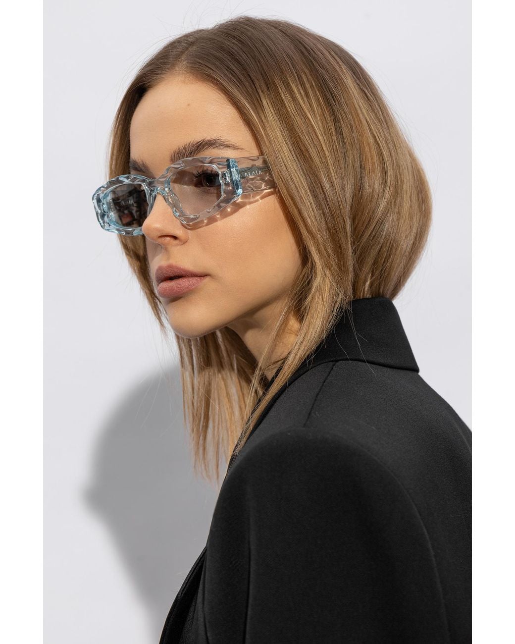 Alaïa White Alaïa Azzedine Rectangular Sunglasses