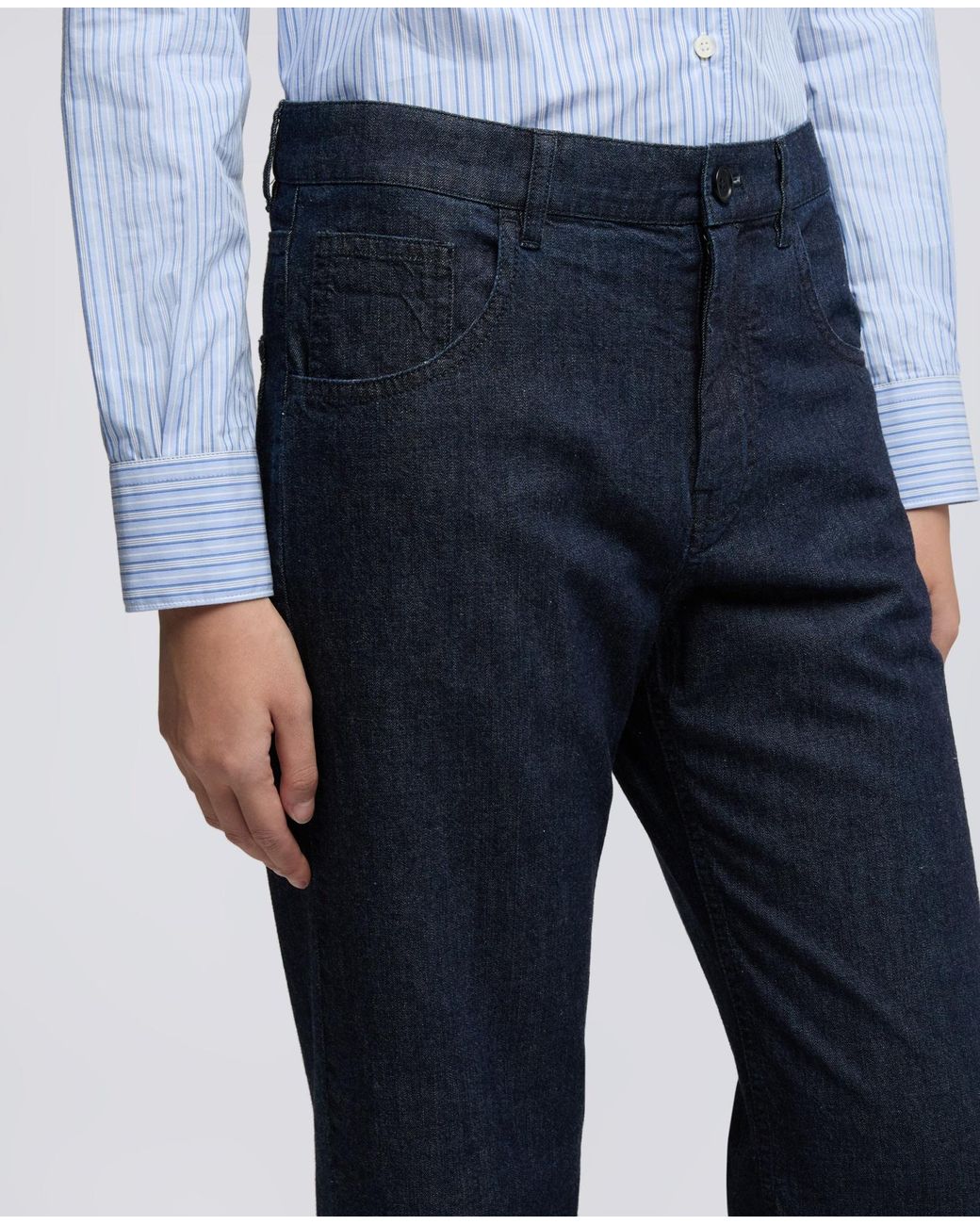 Aspesi Blue Straight-Leg Jeans