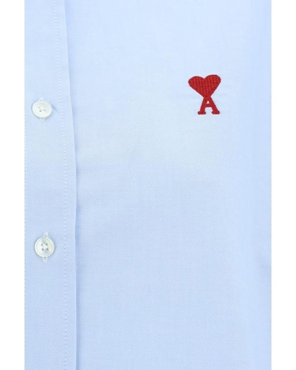 AMI Blue Ami Ami De Coeur Long Sleeved Shirt for men