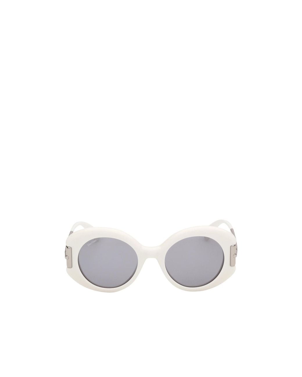 Max Mara White Round Frame Sunglasses