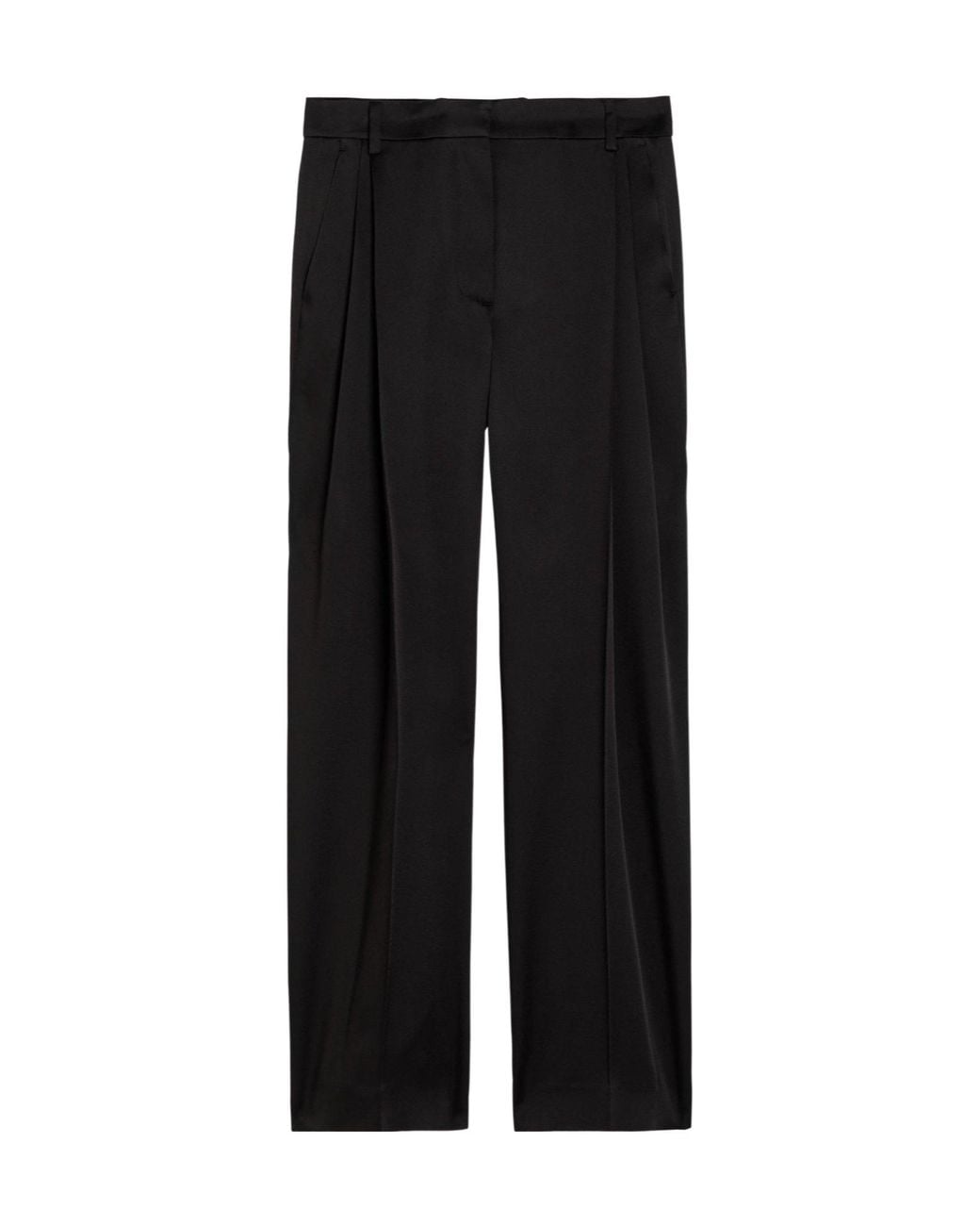 Stella McCartney Black Striped Satin Tailored Pants