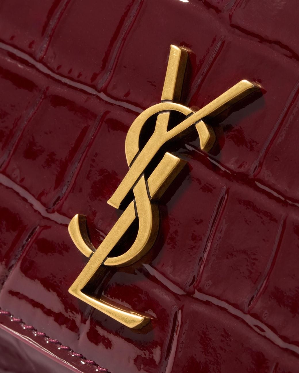 Saint Laurent Red Cassandre Envelope Chain Wallet