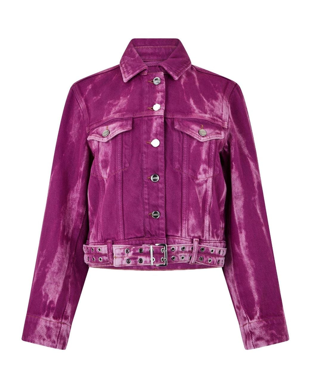 Ganni Purple Heavyweight Denim Jacket