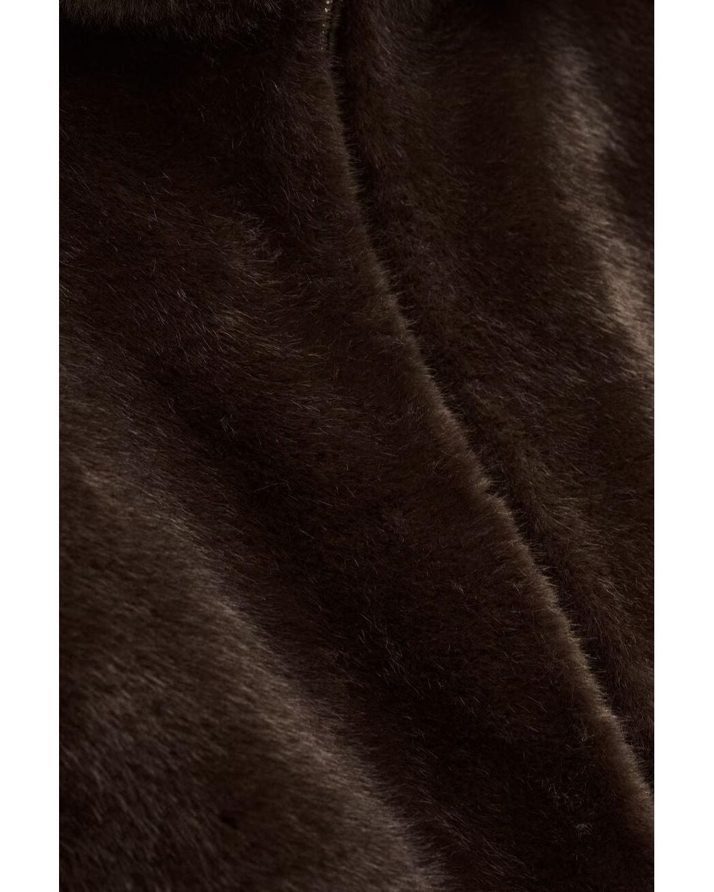 Ba&sh Black Pandy Faux Fur Hooded Jacket