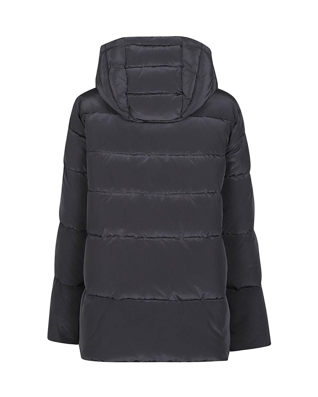 Pinko Black Quilted Hooded Jacket