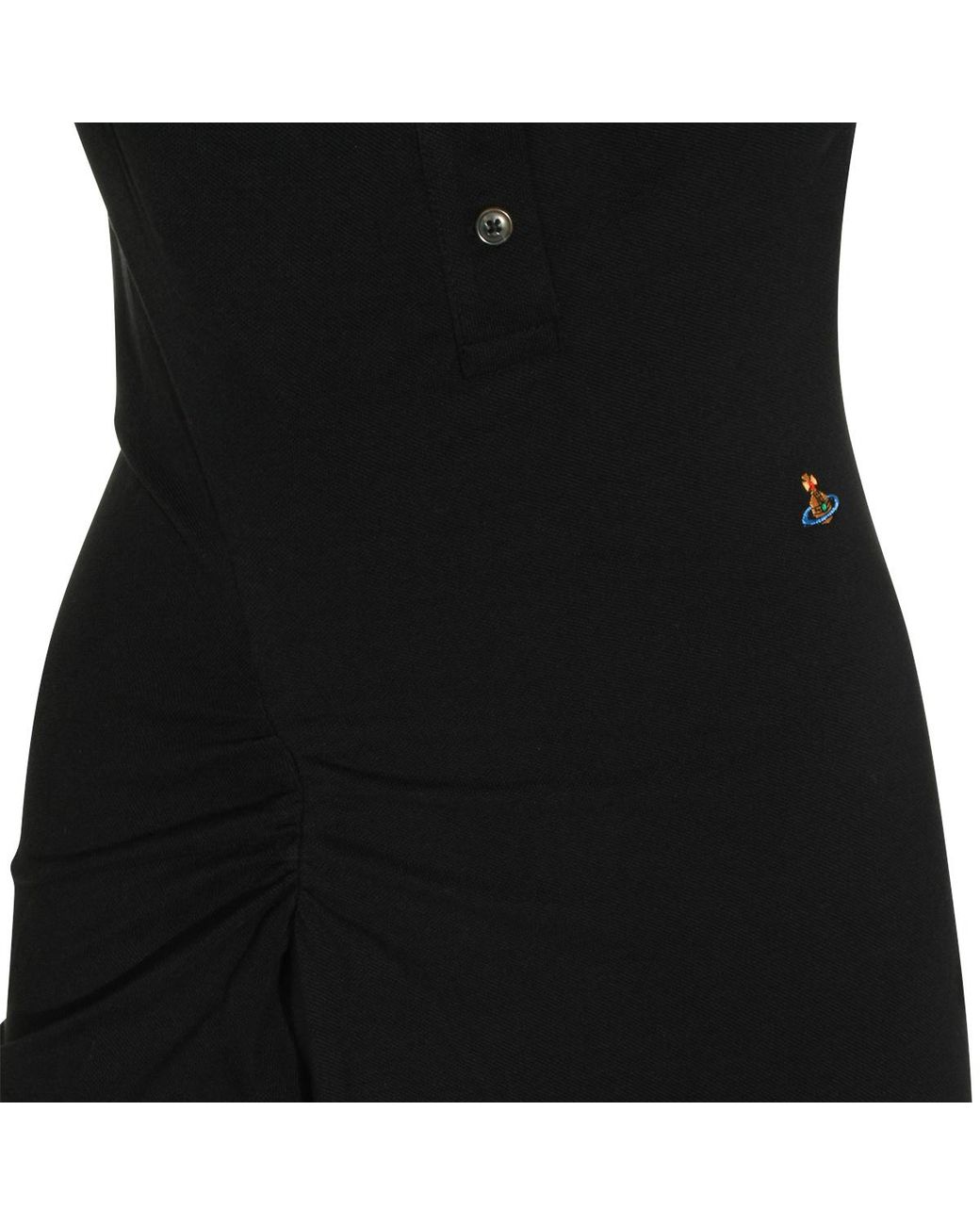 Vivienne Westwood Black Ruched Short-Sleeved Dress