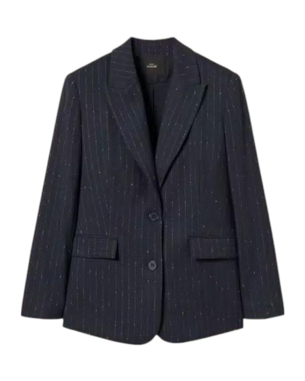 Twinset Blue Pinstriped Blazer