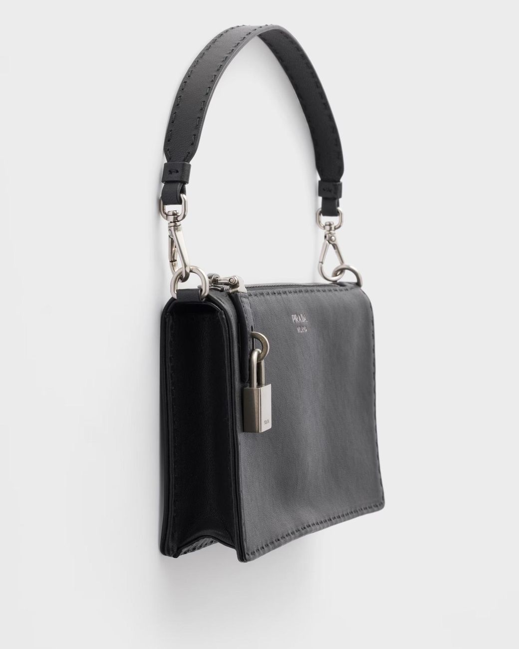 Prada Black Zipper Clutch for men
