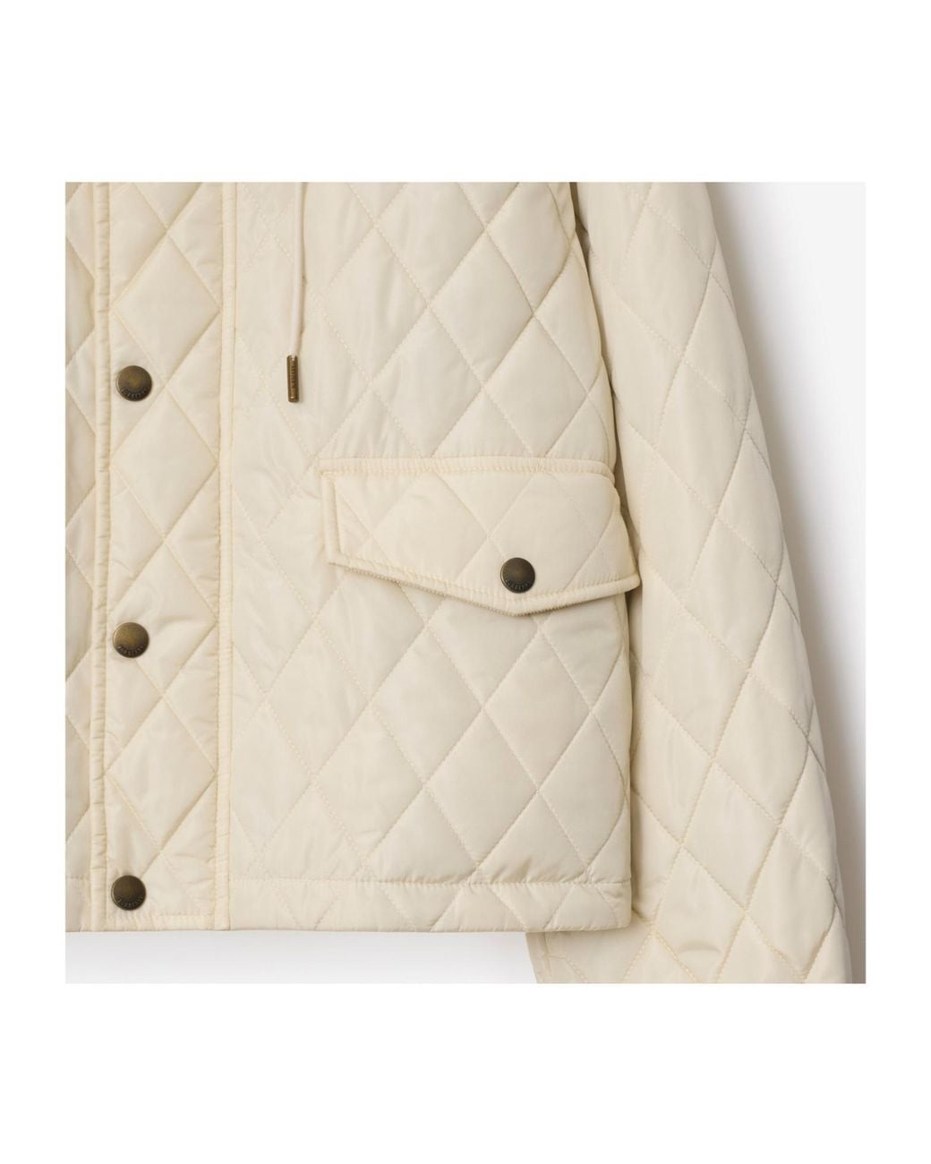 Burberry Natural Quilted Hooded Jacket