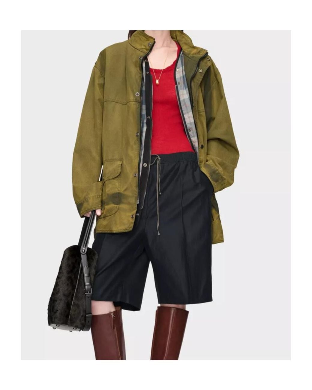 Maison Margiela Green Oversized Drawstring Jacket