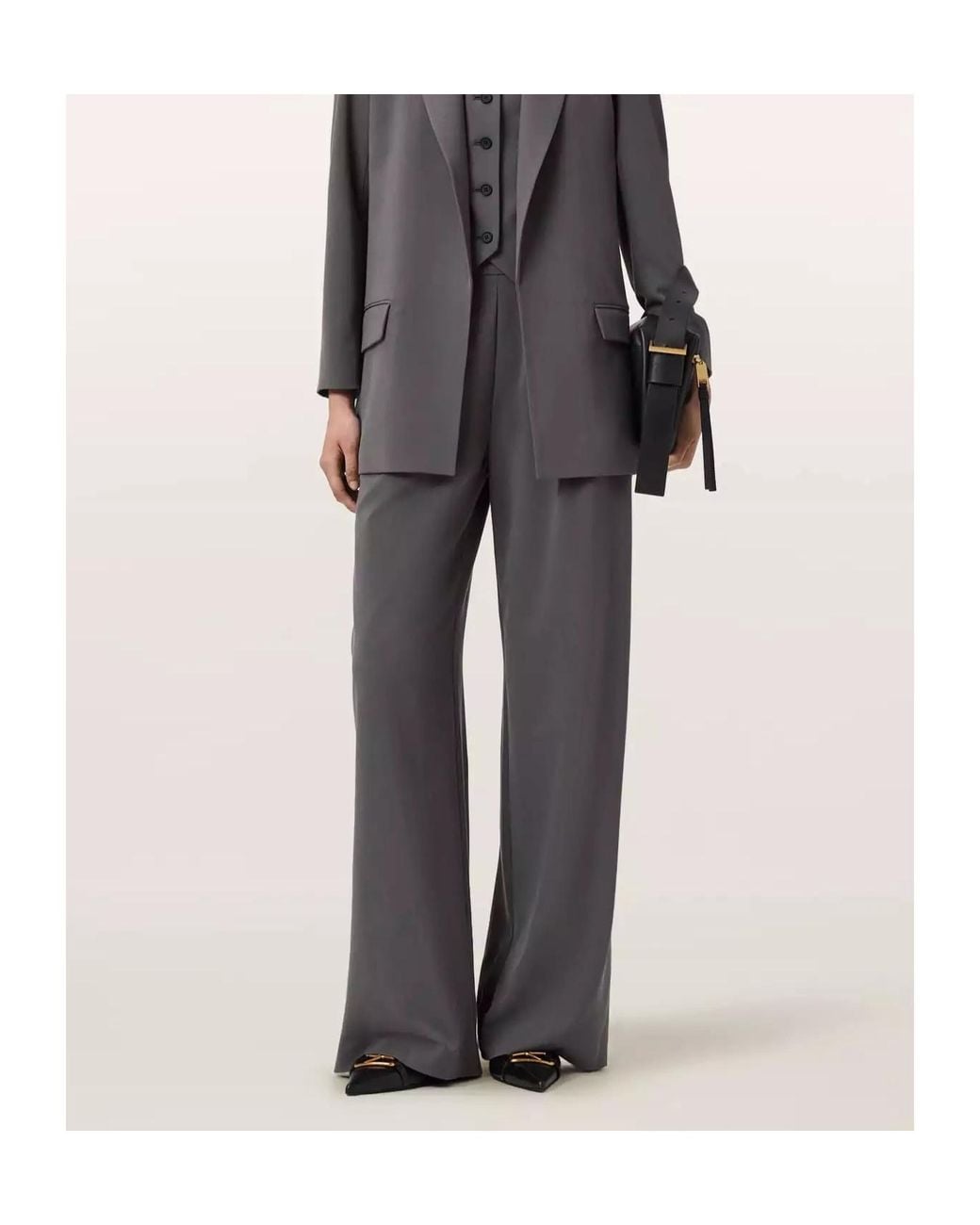 AllSaints Gray Aleida Casual Pants