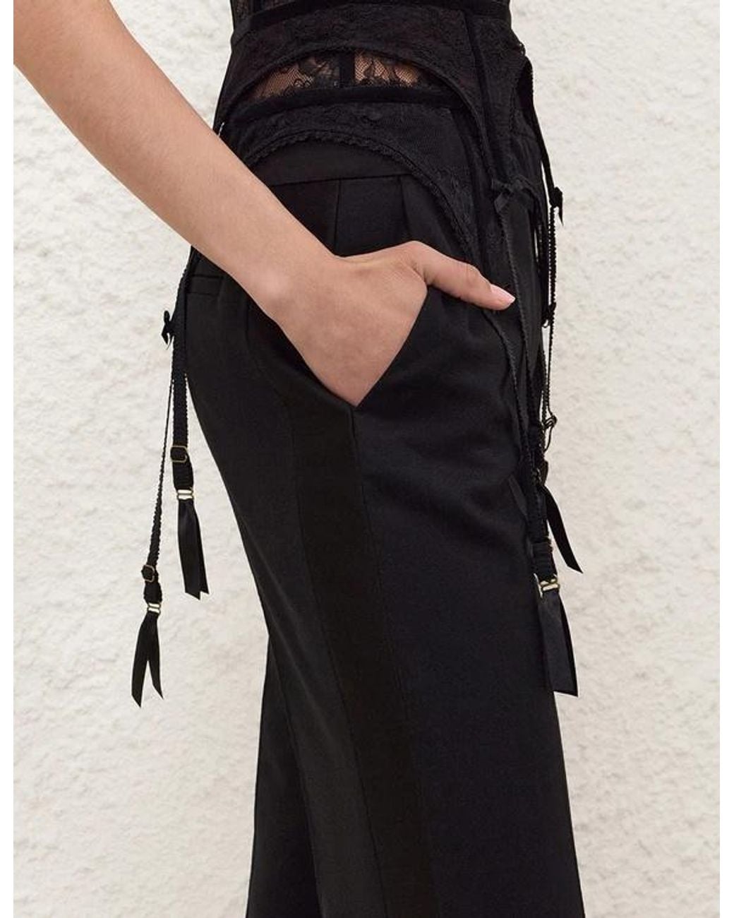 Zimmermann Black Straight-Leg Casual Trousers