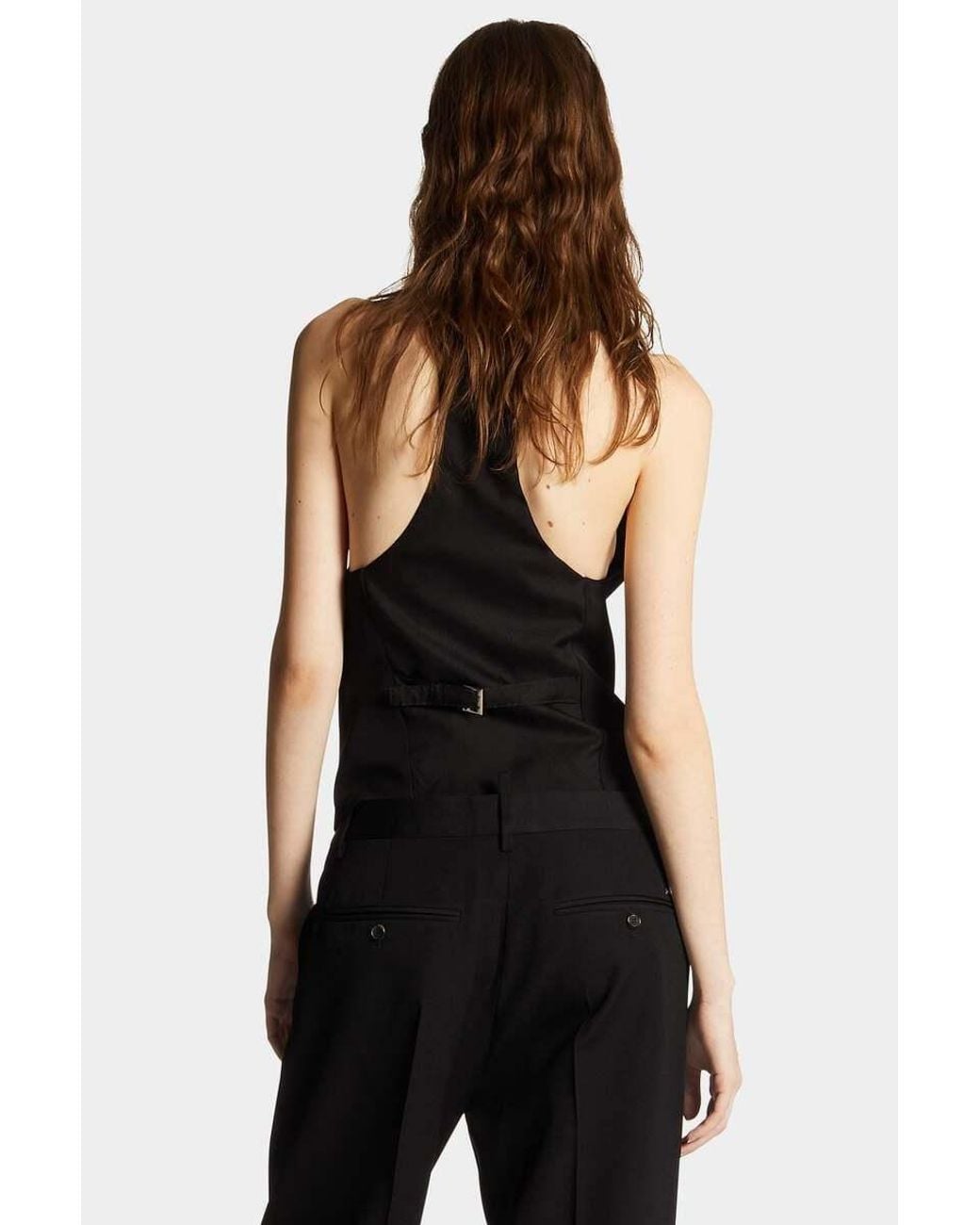 DSquared² Black Single-Breasted Vest