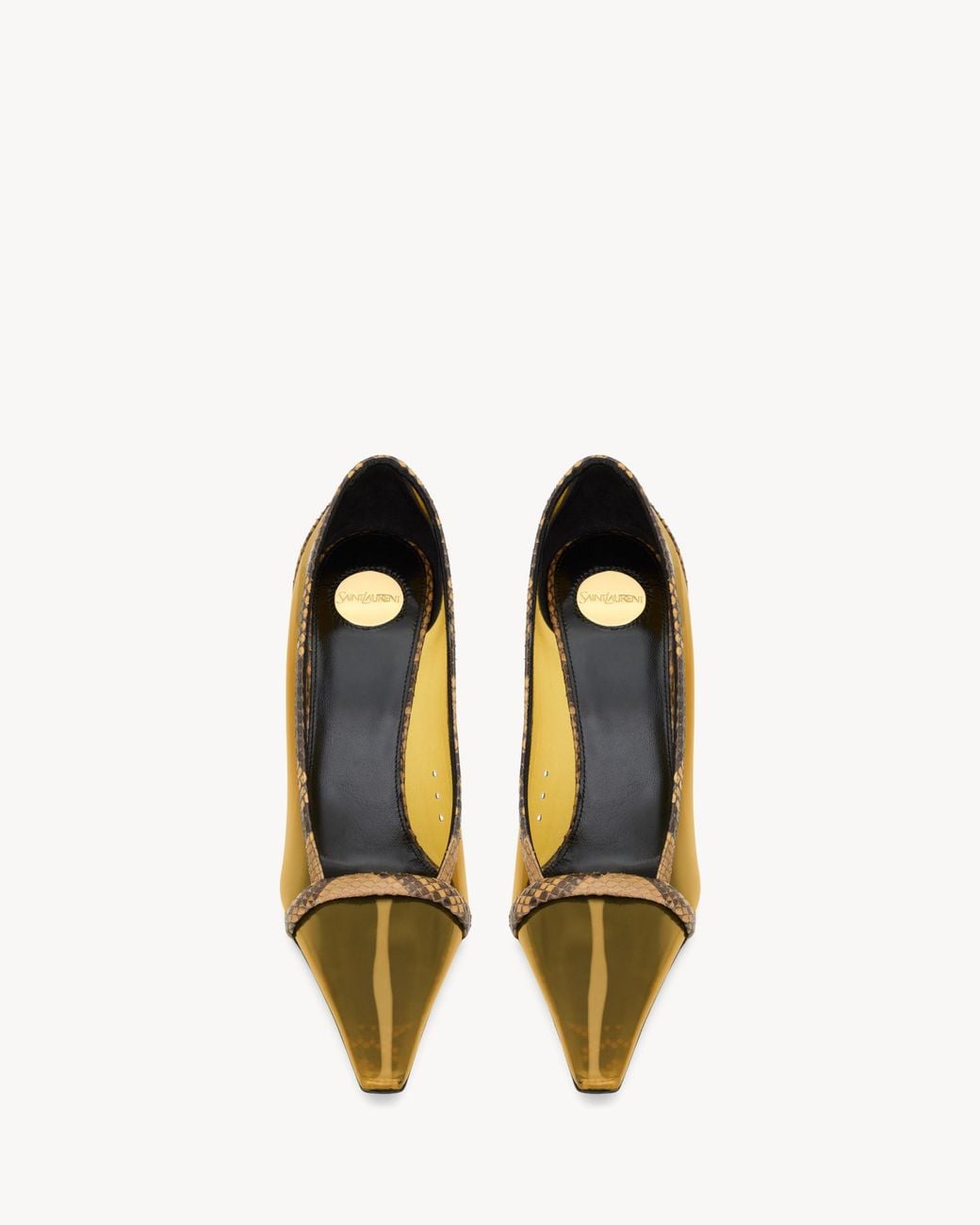 Saint Laurent Metallic Brigitte Pumps