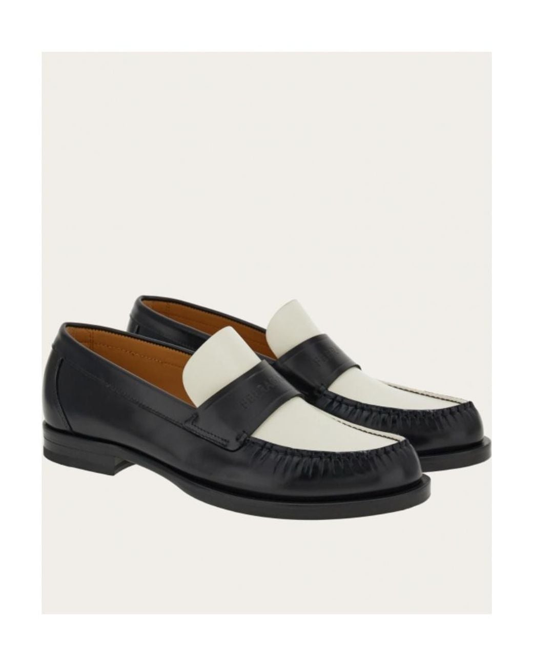 Ferragamo Black Round-Headed Love Shoes for men