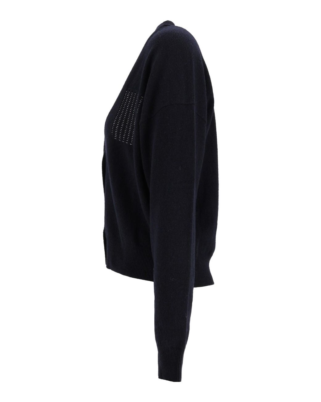 Peserico Black V-Neck Button-Up Cardigan