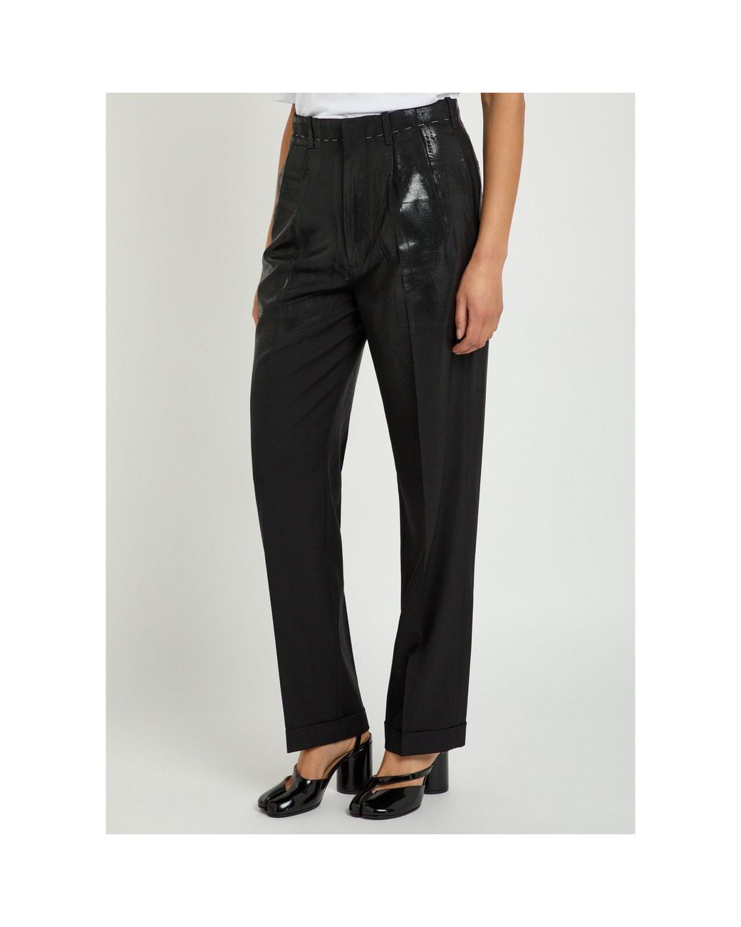 Maison Margiela Black Simple Wool Pants