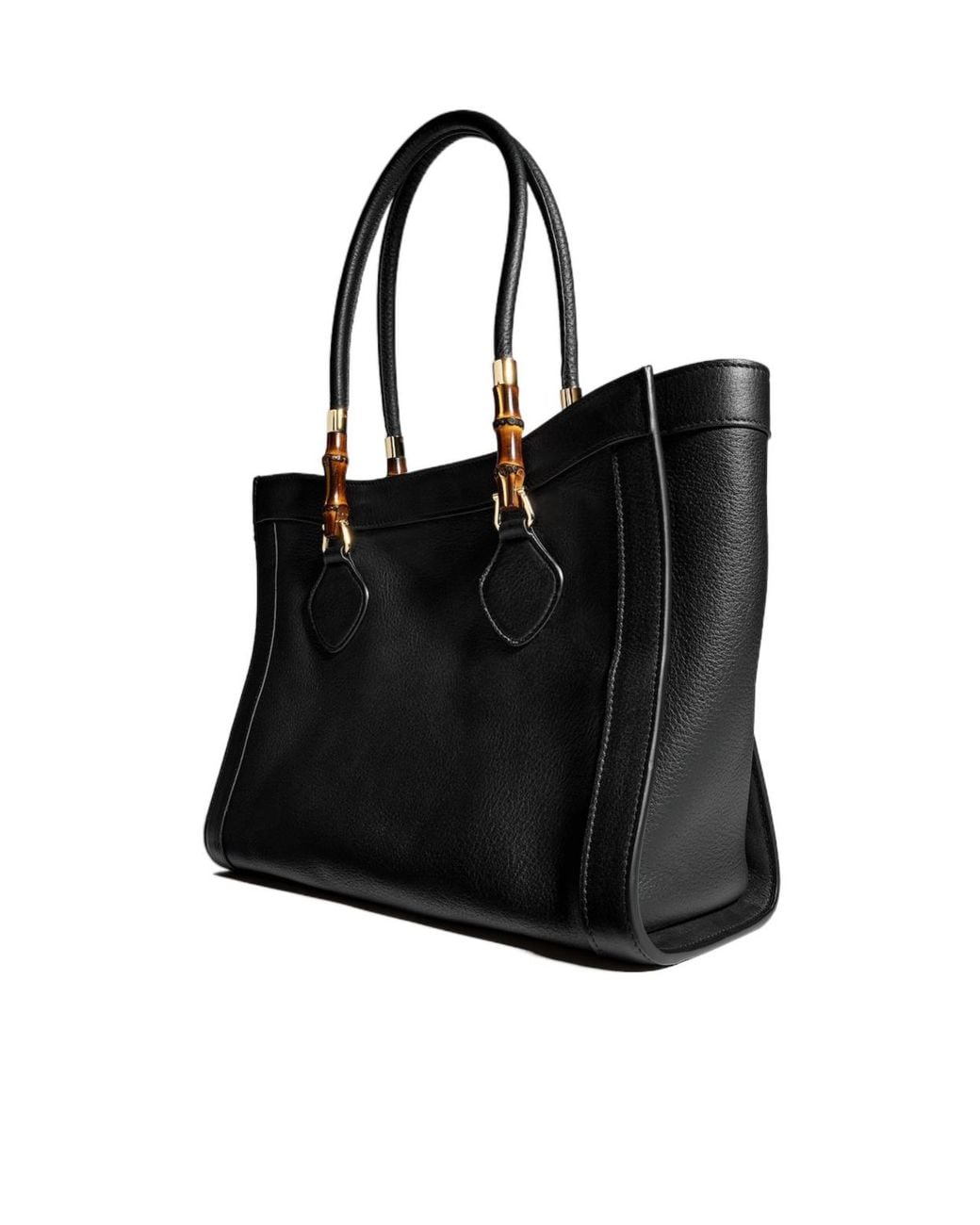Gucci Black Bamboo Tote Medium Bag