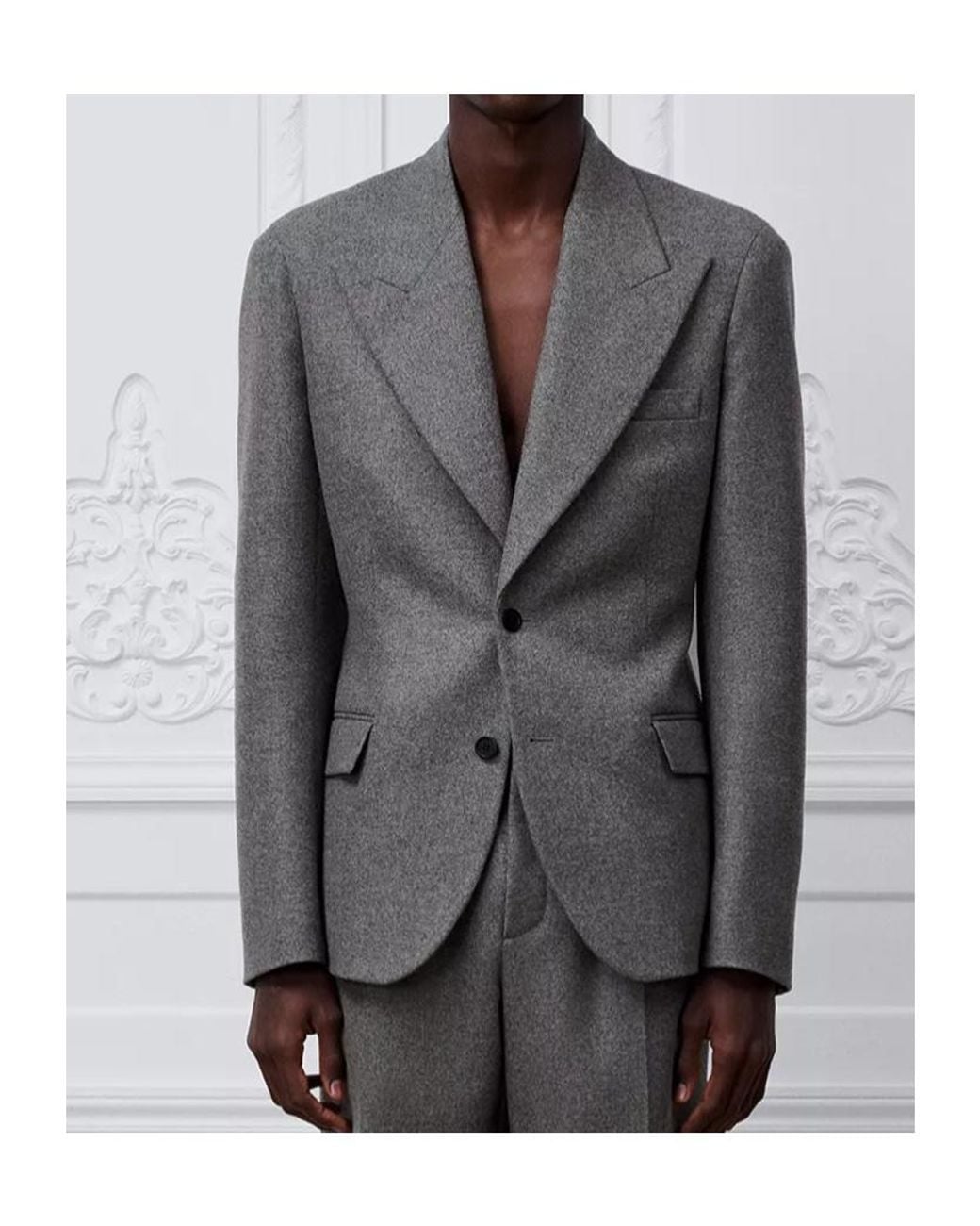 Dior Gray Single-Breasted Jacket for men