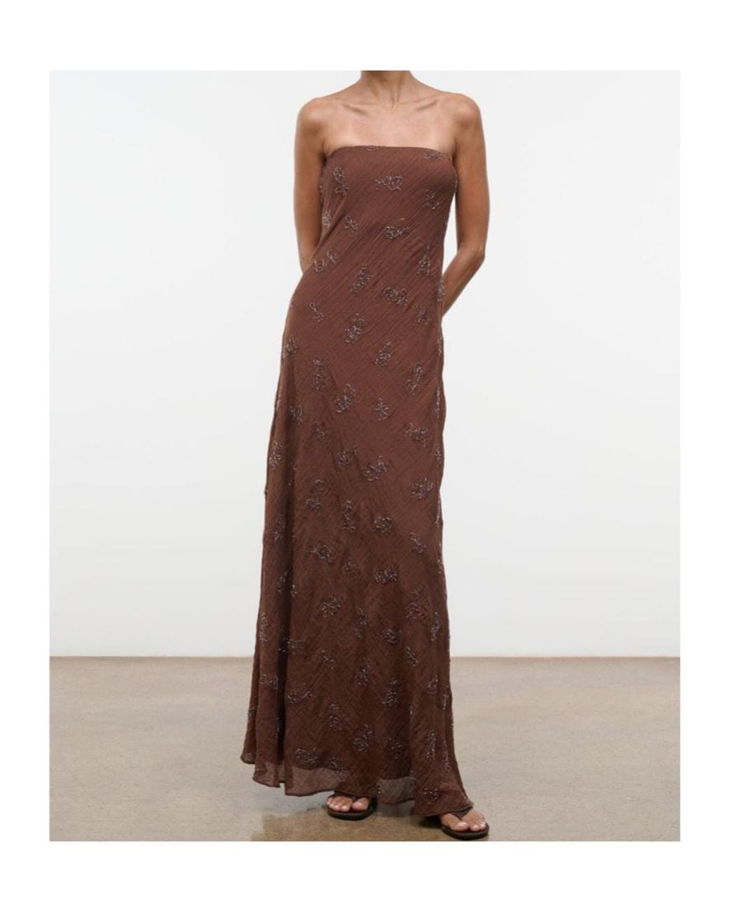 Staud Brown Cassie Dress Cedar