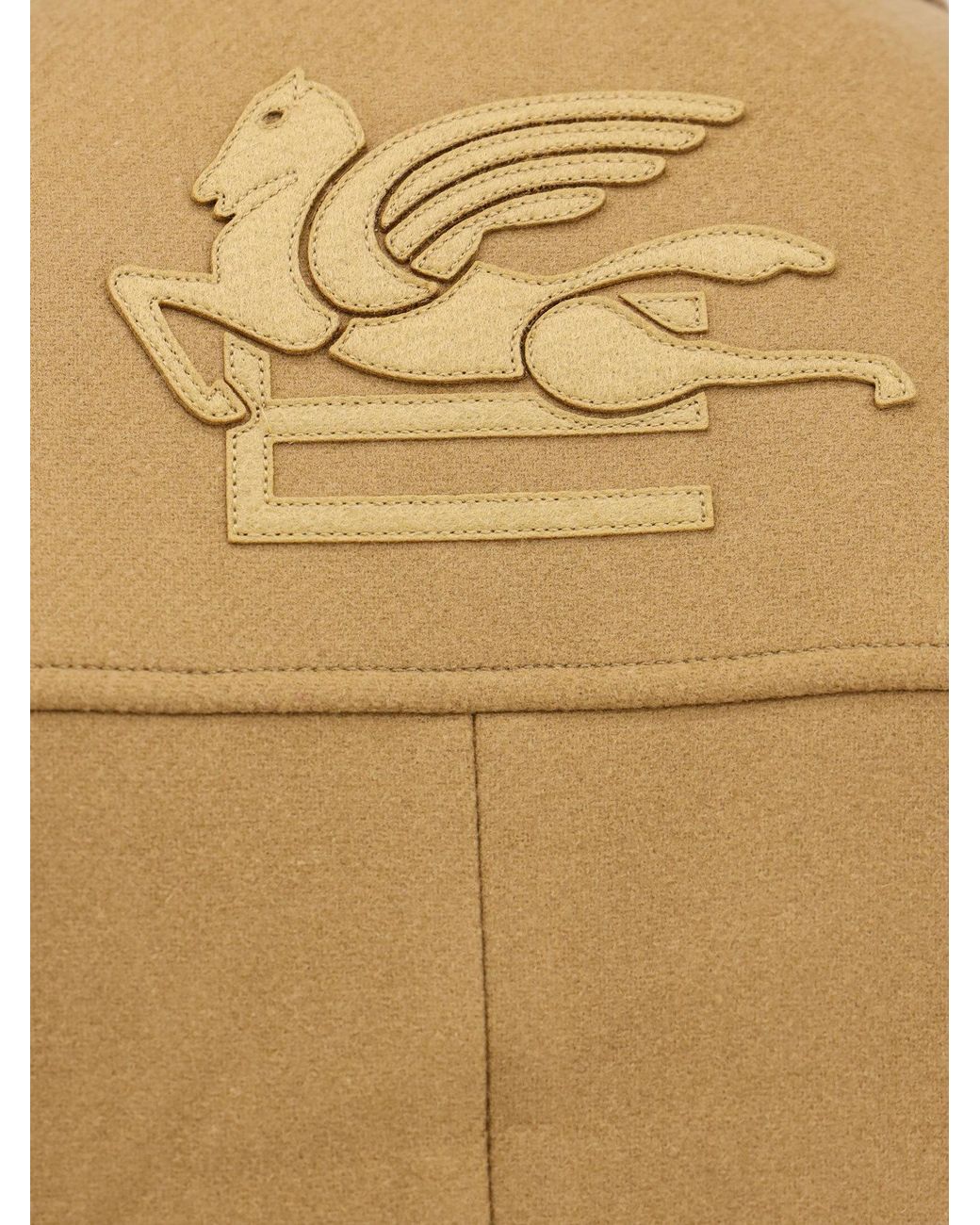 Etro Natural Single Breasted Pegaso Detailed Coat for men