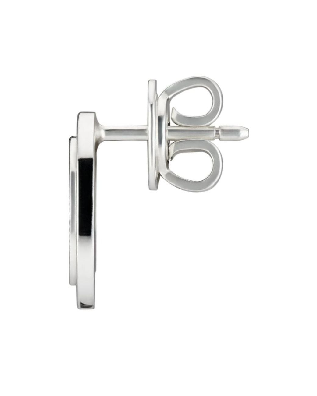 Gucci White Interlocking Earrings