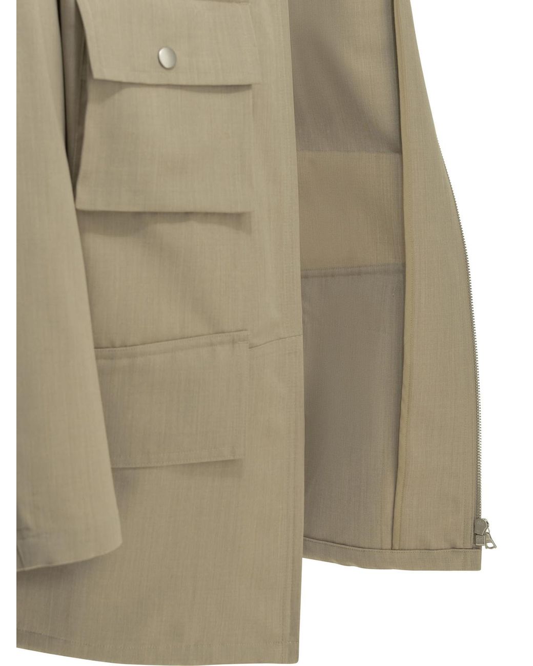 Auralee Brown Wool Collar Casual Jacket for men