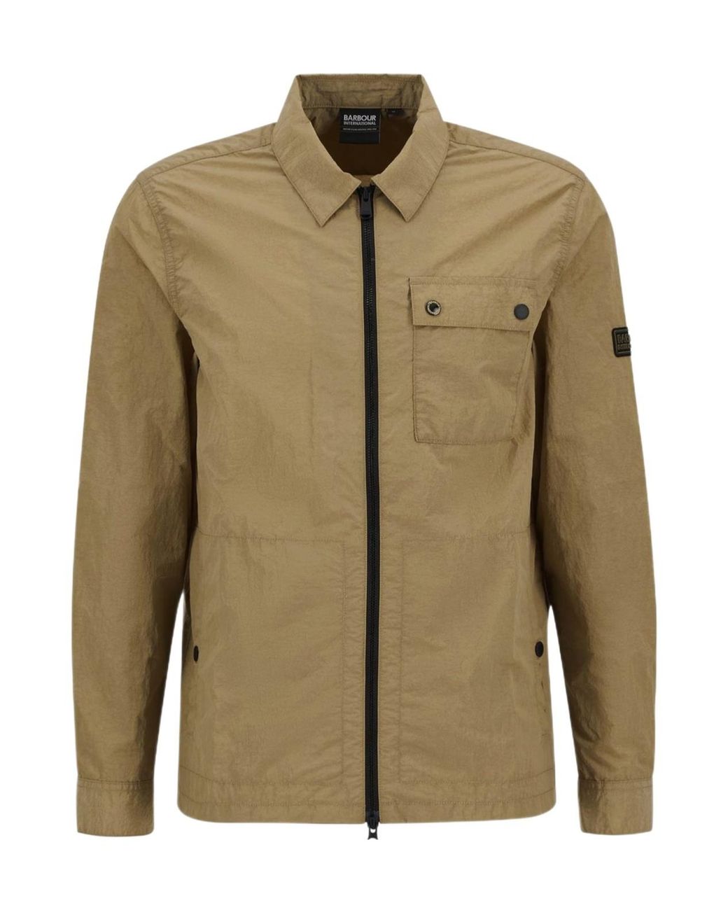 Barbour Green Inline Zip-Through Overshirt for men